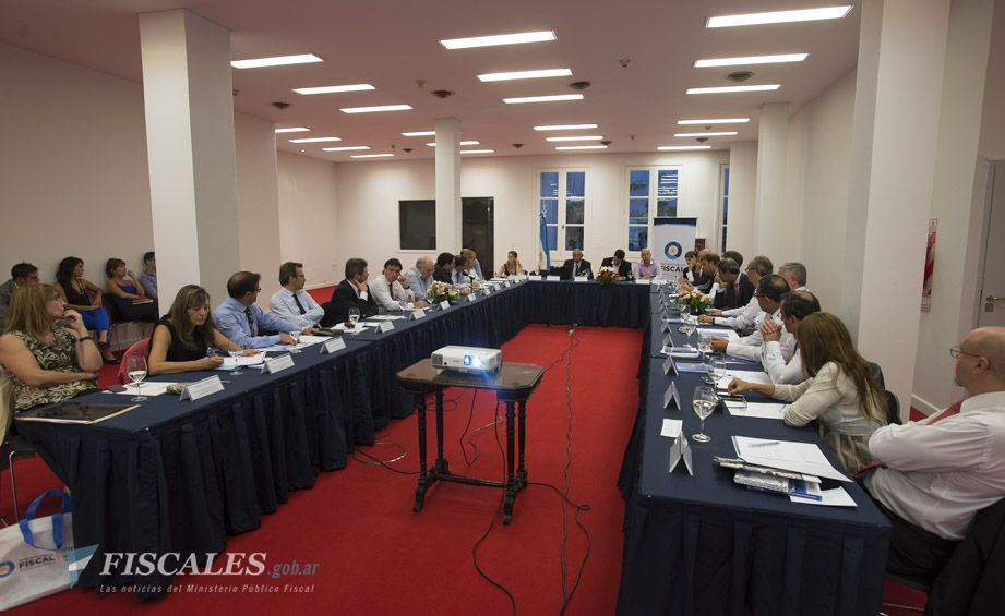 Los 21 fiscales coordinadores intercambiaron sus experiencias de trabajo. - Fotos: Claudia Conteris/Ministerio Público Fiscal/www.fiscales.gob.ar