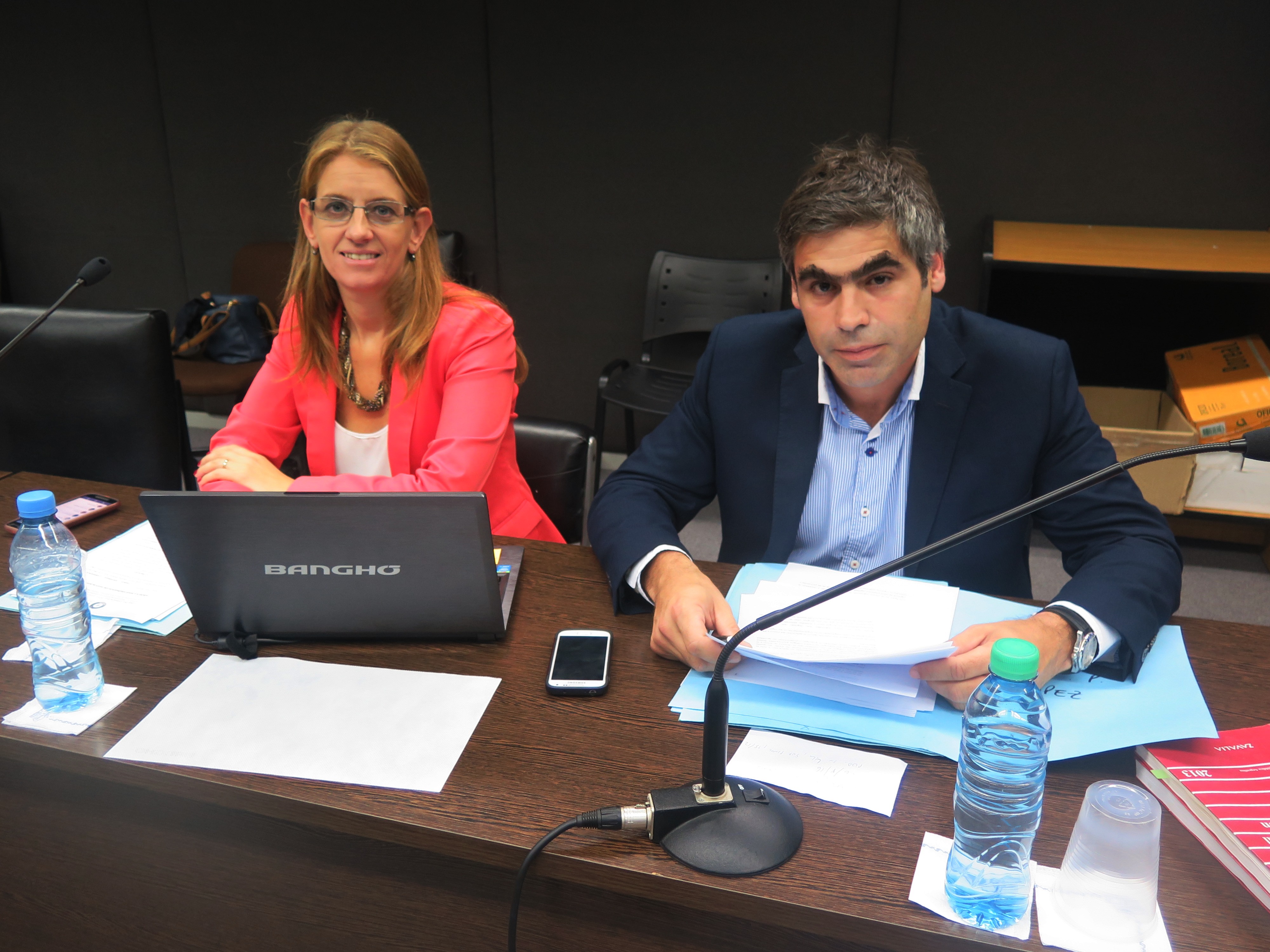 María Eugenia Montero y Juan Manuel Portela representan al Ministerio Público Fiscal. - Foto: Belén Cano / Fiscalía General de Mar del Plata. 