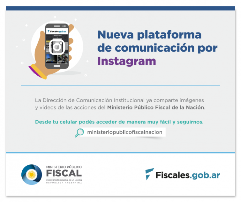 Nuevo canal de información del Ministerio Público Fiscal a través de la aplicación Instagram