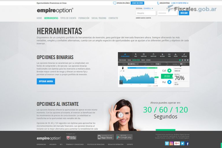 La PROCELAC denunció a la plataforma EmpireOption por captación de ahorro público en el mercado de valores no autorizada