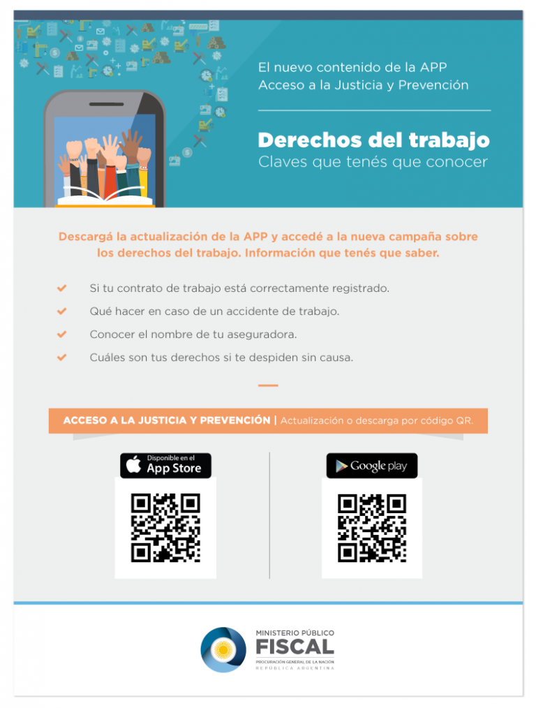 Derechos del trabajo en la APP Acceso a la Justicia y Prevención