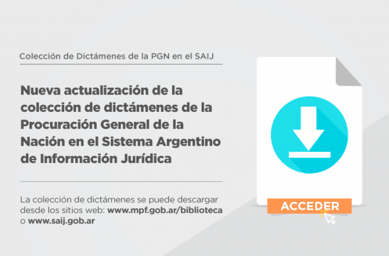 Se encuentra disponible una nueva actualización de dictámenes de la Procuración General de la Nación en el SAIJ
