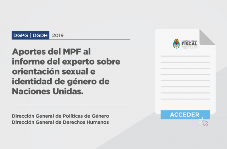 El MPF realizó aportes al informe del experto sobre orientación sexual e identidad de género de la ONU