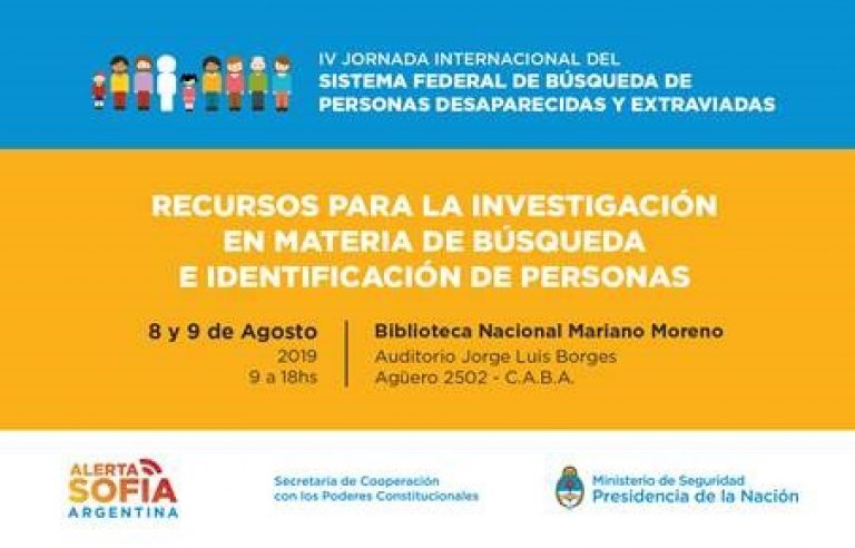 Invitan a un encuentro sobre “Recursos para la Investigación en materia de Búsqueda e Identificación de Personas”