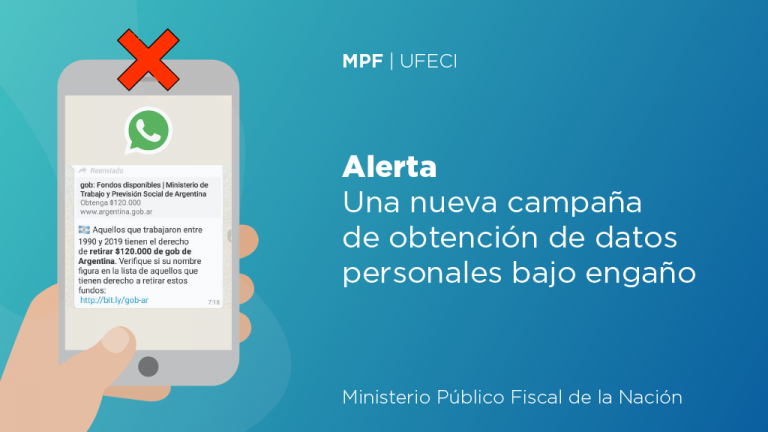 UFECI alerta sobre una nueva campaña de obtención de datos personales bajo engaño