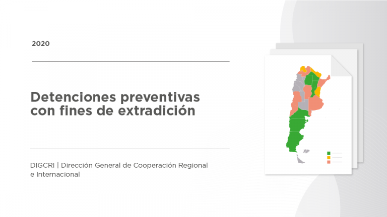 Presentan un mapa de detenciones preventivas con fines de extradición