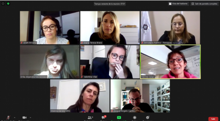 DOVIC encabezó un encuentro con las oficinas de Atención a Víctimas de Uruguay, Paraguay, Portugal, Ecuador y Chile