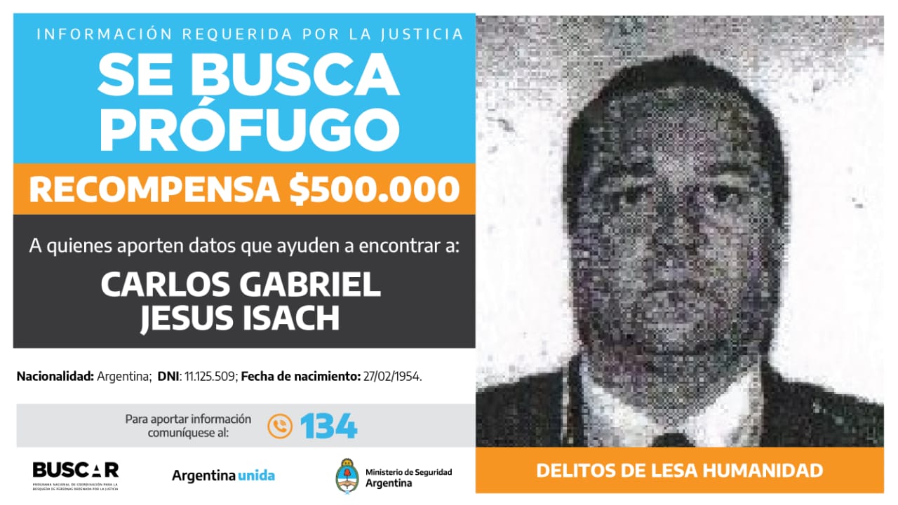 Buscado por la justicia federal de Rosario. - 