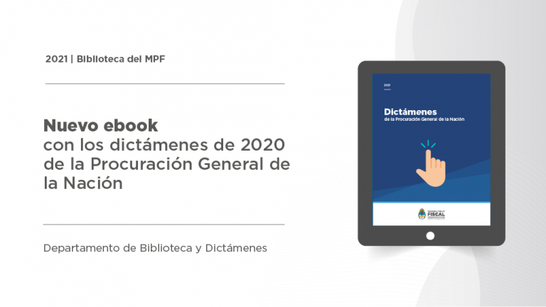 Ya se puede descargar el tomo digital de los dictámenes emitidos en 2020 por la PGN