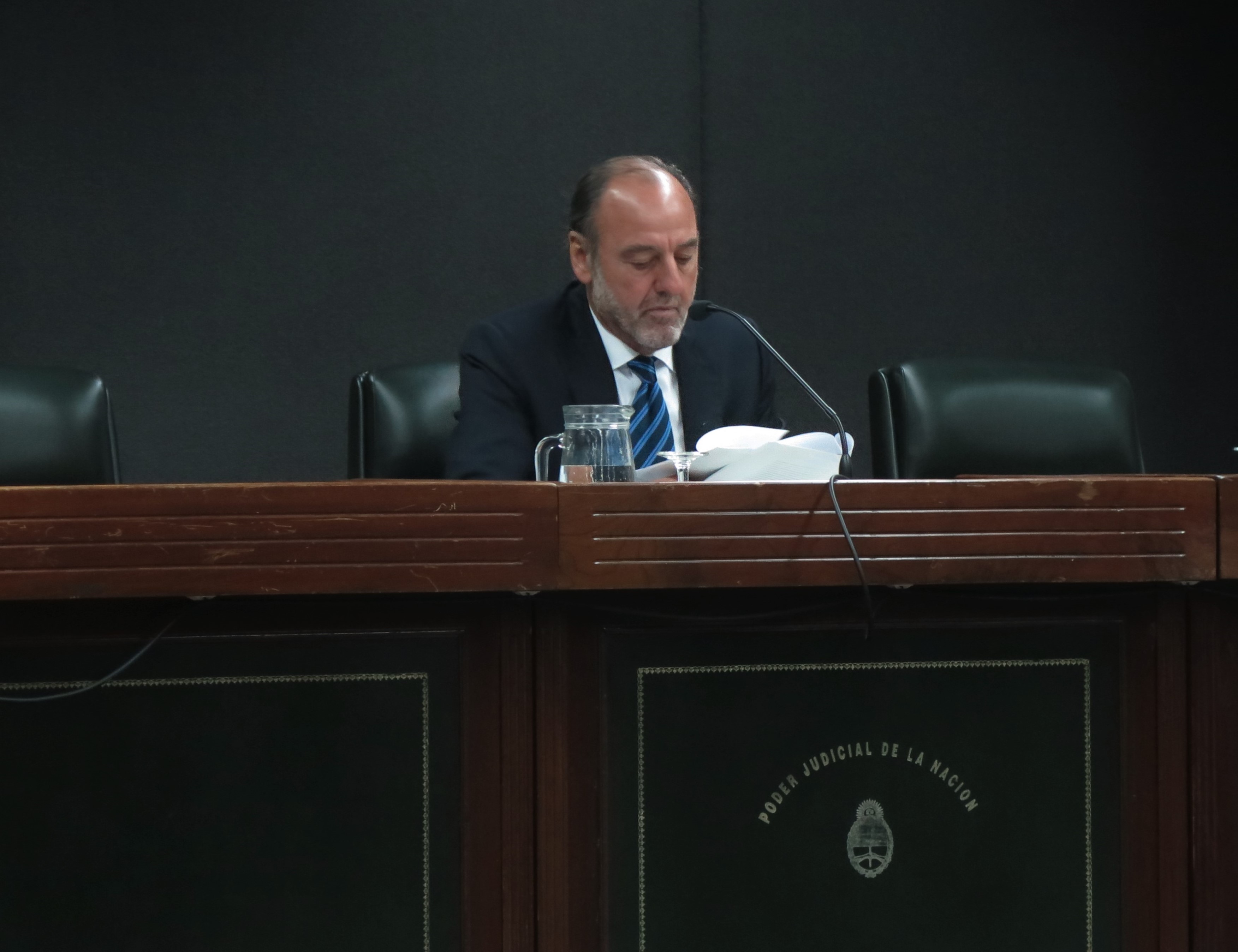 El presidente del Tribunal Oral en lo Criminal Federal de Mar del Plata, Roberto Falcone.  - Fotos: Belén Cano/Ministerio Público Fiscal de la Nación.