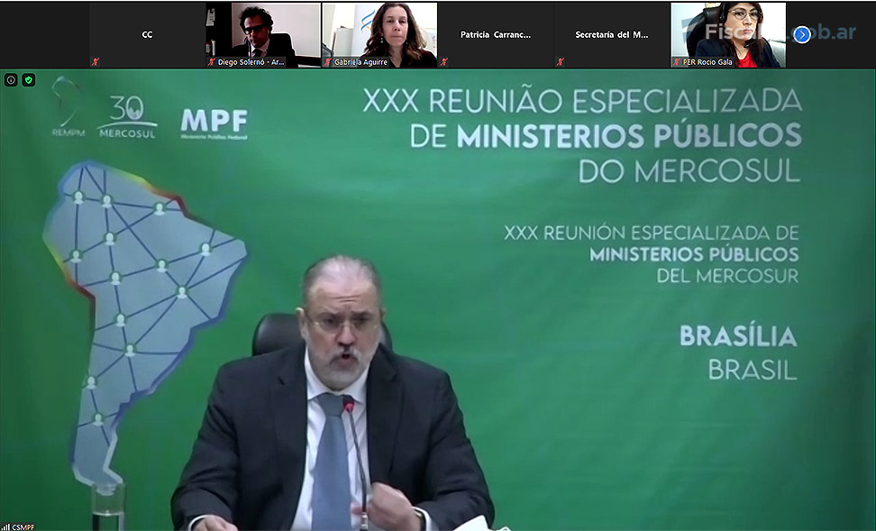 El fiscal general de la República Federativa de Brasil, Augusto Aras, dio la bienvenida.  - 