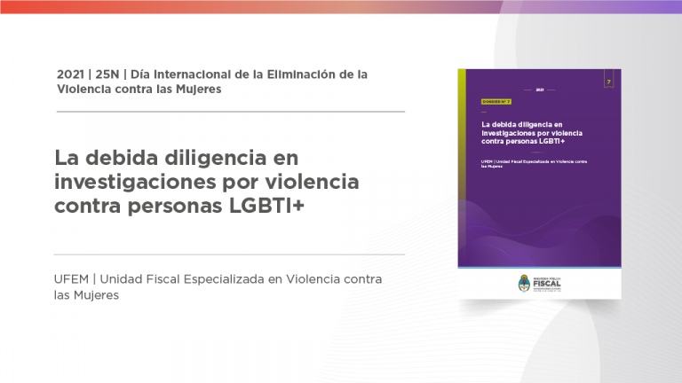 Dossier de jurisprudencia y doctrina N°7: La debida diligencia en investigaciones por violencia contra personas LGBTI+ (2021)