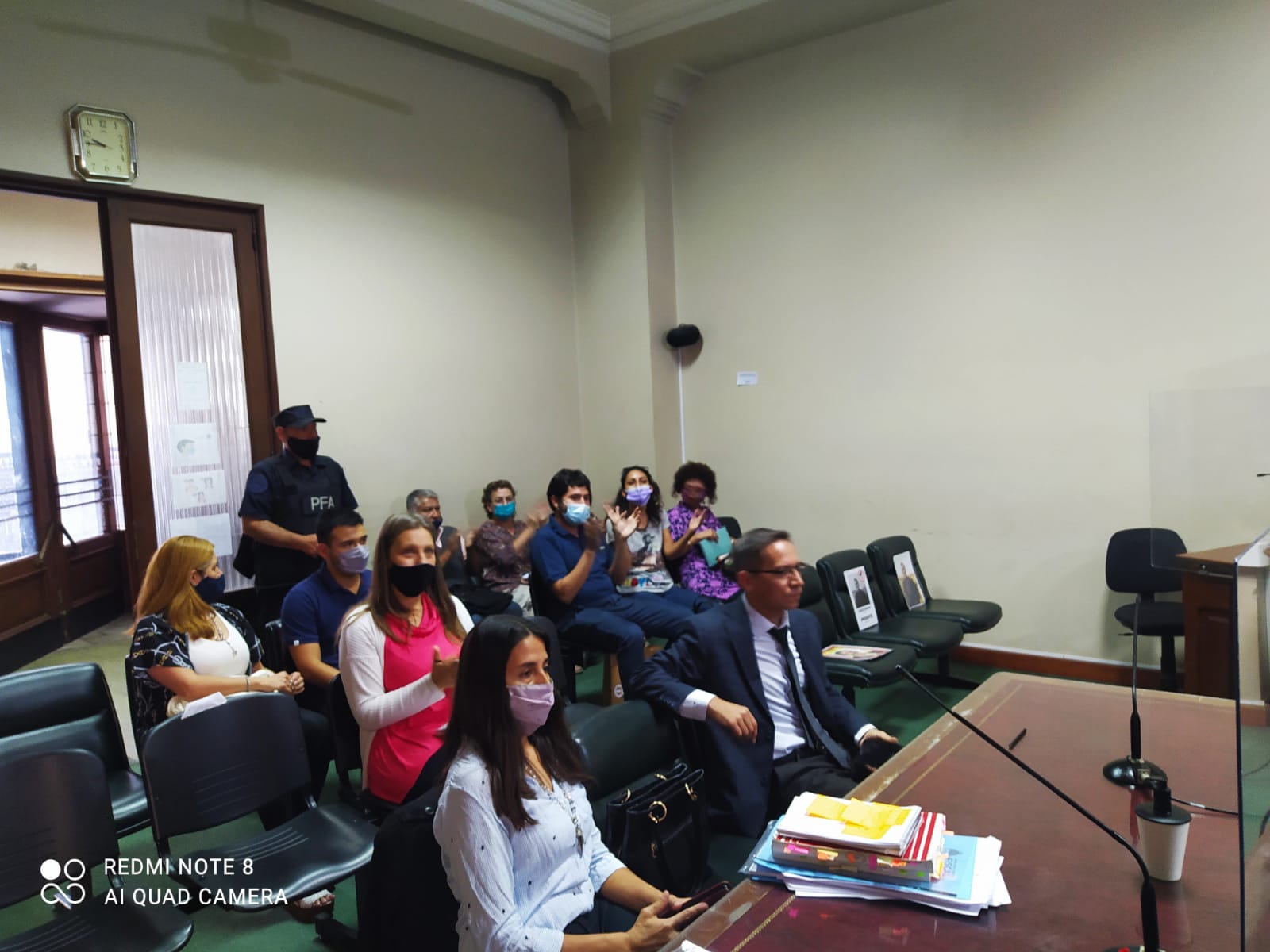 La lectura del veredicto fue seguida en la sala por familiares de la víctima, que aplaudieron la decisión del tribunal. - Foto: Sebastián Rodríguez / Ministerio Público Fiscal