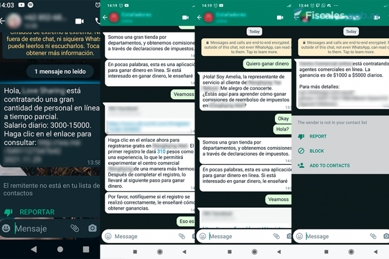 Alertan sobre el aumento de estafas con falsas ofertas de trabajo a través de WhatsApp y correo electrónico