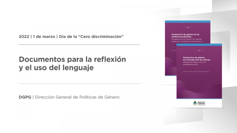 Discriminación por género: documentos de la Dirección General de Políticas de Género para la reflexión y el uso del lenguaje
