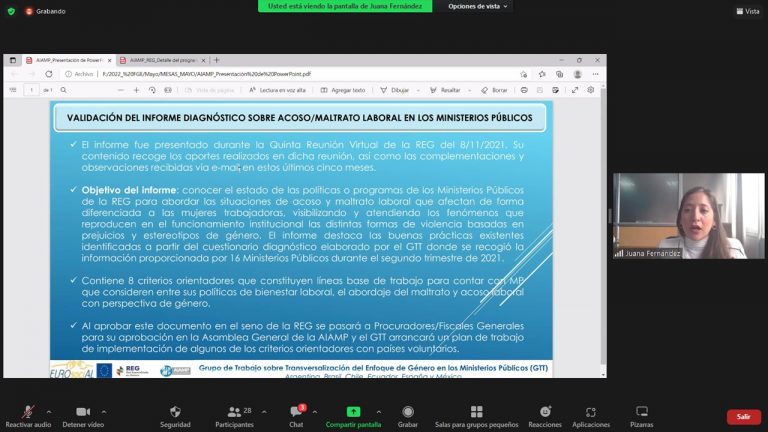 La Red Especializada en Temas de Género de la AIAMP aprobó un documento diagnóstico sobre acoso y maltrato laboral