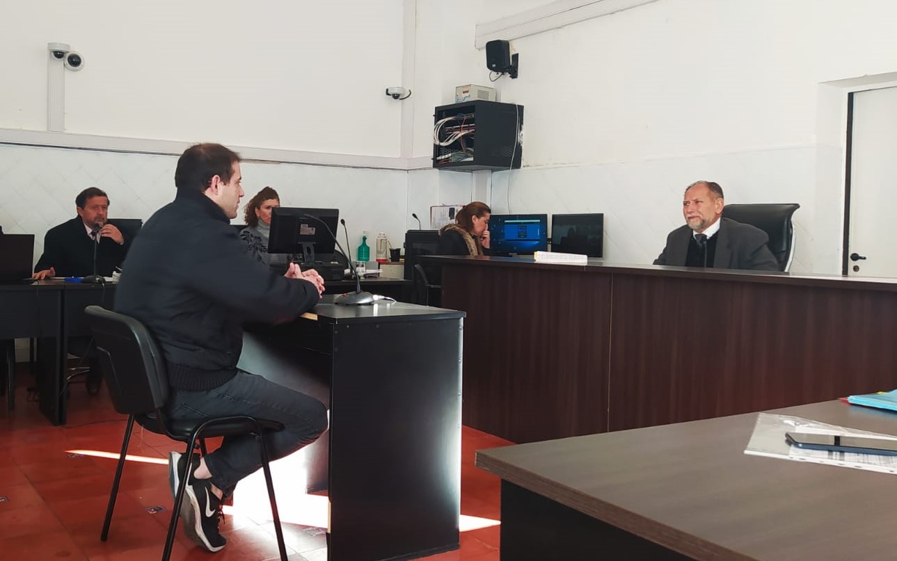 El acusado José Benjamín Zavalía declara ante el juez Batule.  - Foto: Sebastián Rodríguez / Ministerio Público Fiscal