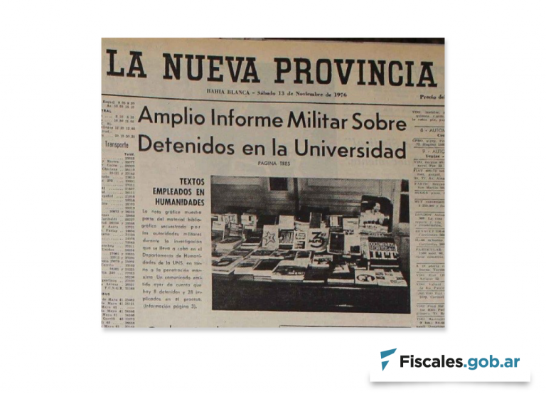Amplían los procesamientos a doce exmilitares por delitos de lesa humanidad contra treinta docentes, estudiantes y funcionarios de la Universidad Nacional del Sur