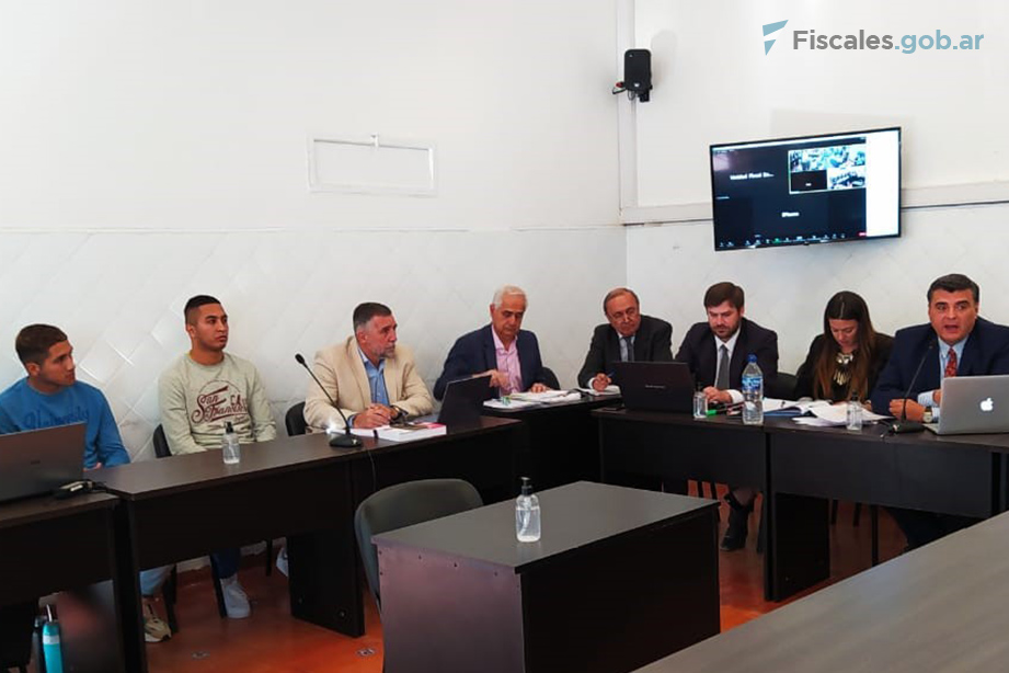 El fiscal Toranzos expone el alegato de apertura. - Foto: Sebastián Rodríguez / Ministerio Público Fiscal