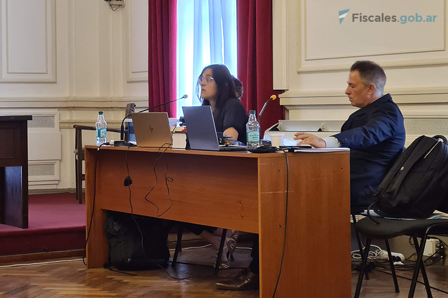 Oberlin y Nogueira pronuncian su alegato durante la primera de exposición, el jueves 16 de febrero.  - Foto de archivo: Ministerio Público Fiscal de la Nación