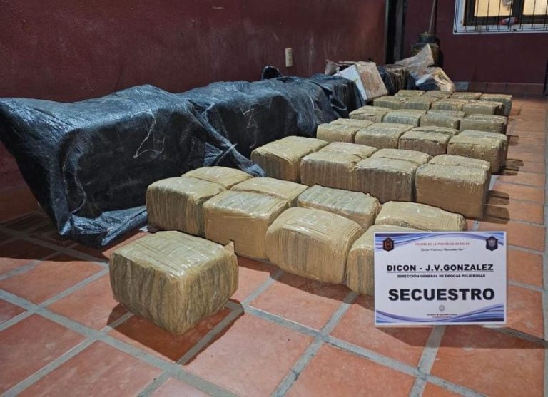 Salta: tres personas fueron imputadas por el transporte de más de 100 kilos de marihuana