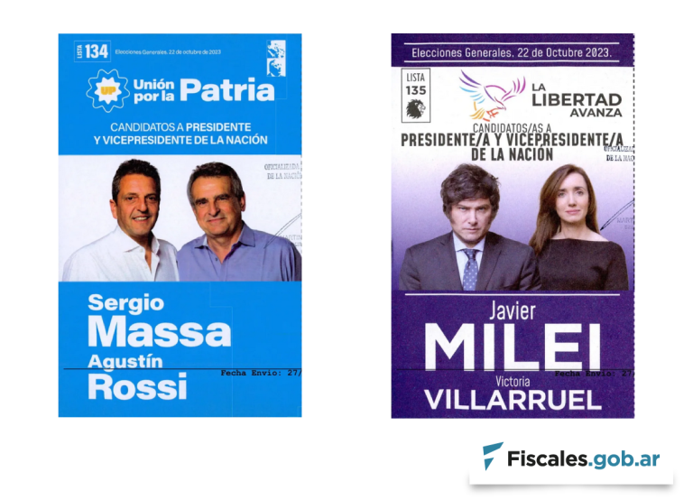 Segunda vuelta: serán válidas para votar las boletas de las fórmulas competidoras utilizadas en las elecciones de octubre