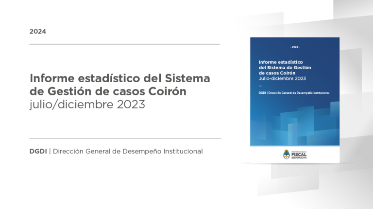 El Ministerio Público Fiscal de la Nación publica los datos estadísticos de su intervención en casos penales