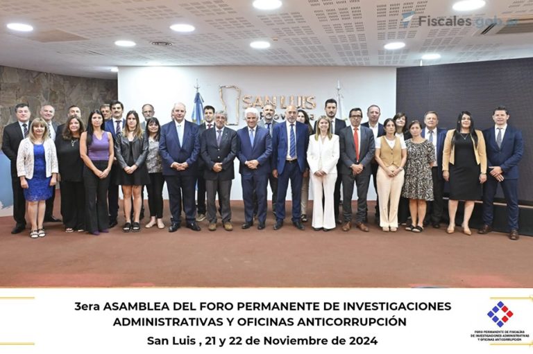 El Foro Permanente de Fiscalías de Investigaciones Administrativas y Oficinas Anticorrupción realizó la tercera asamblea anual en la provincia de San Luis