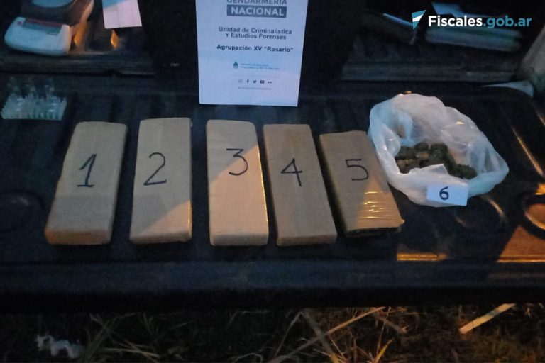 Rosario: imputaron a una pareja por transportar más de 3 kilos de marihuana