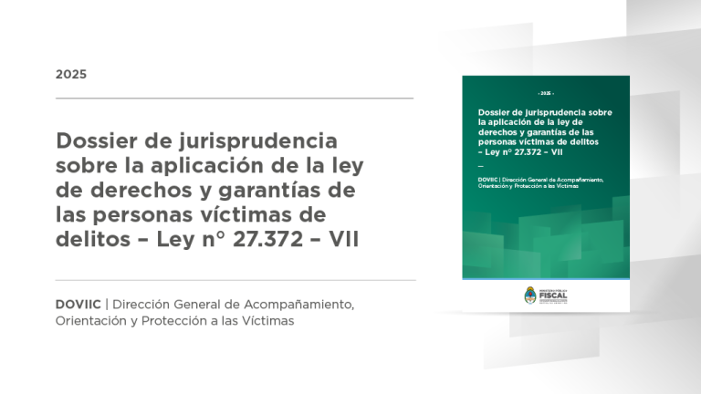 La DOVIC presenta la séptima edición de su dossier de jurisprudencia sobre la aplicación de la Ley de Víctimas