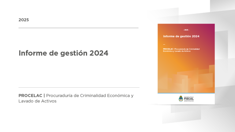 La Procuraduría de Criminalidad Económica y Lavado de Activos presentó su Informe de Gestión 2024