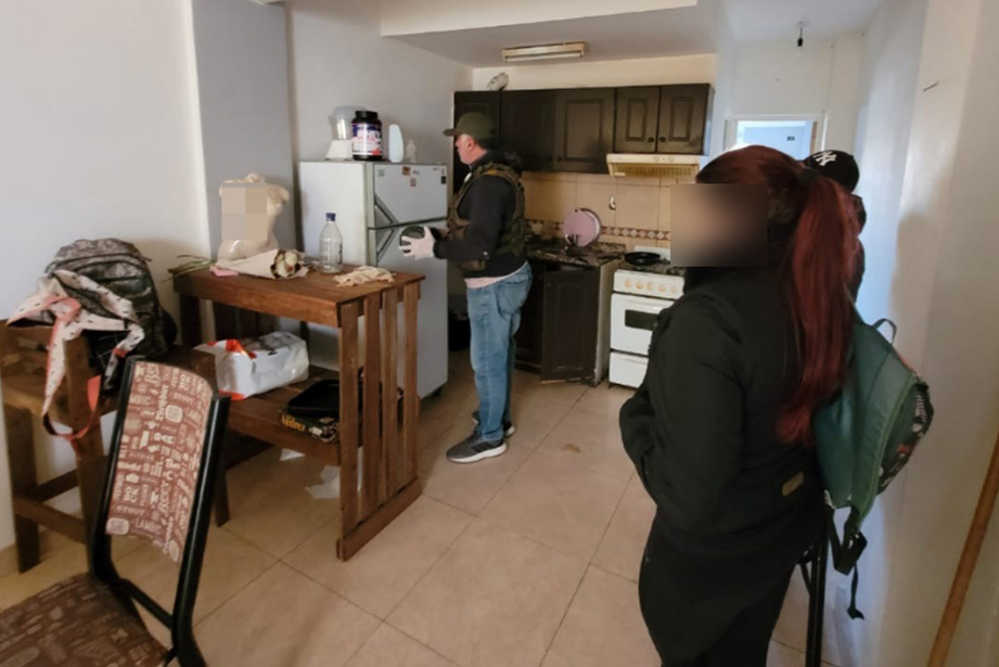 Otro de los domicilios allanamientos en el marco de la investigación. - Foto: Gendarmería Nacional