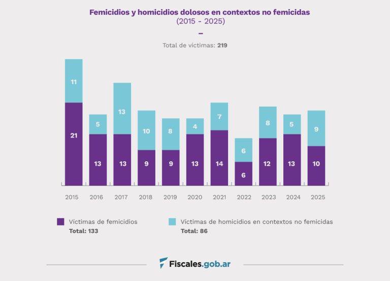La UFEM actualizó en su web los datos abiertos sobre los 133 femicidios registrados en CABA entre 2015 y 2025