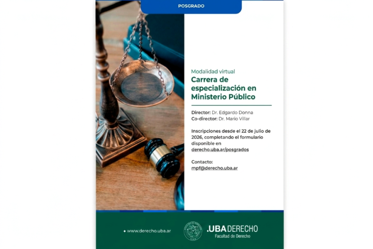 Comenzó la inscripción para la Carrera de Especialización en Ministerio Público en la Facultad de Derecho de la Universidad de Buenos Aires